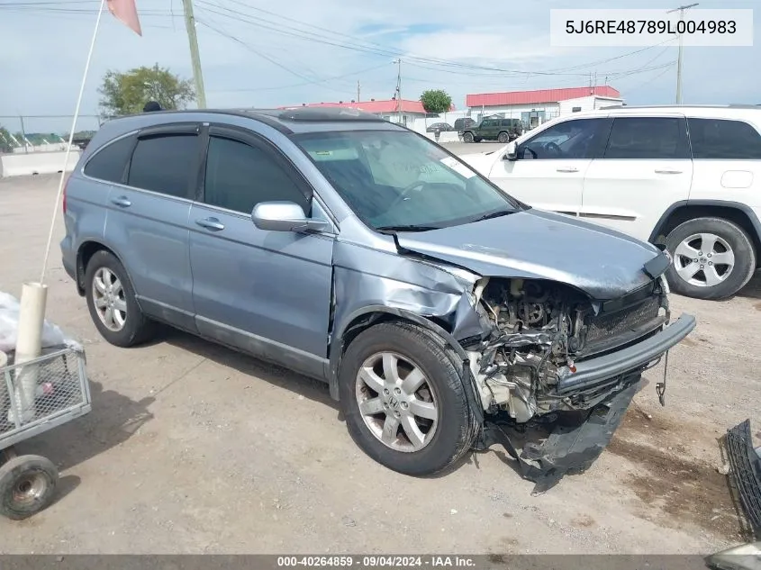 2009 Honda Cr-V Ex-L VIN: 5J6RE48789L004983 Lot: 40264859