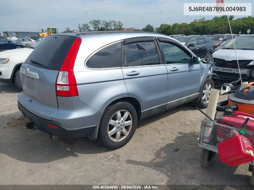 5J6RE48789L004983 2009 Honda Cr-V Ex-L