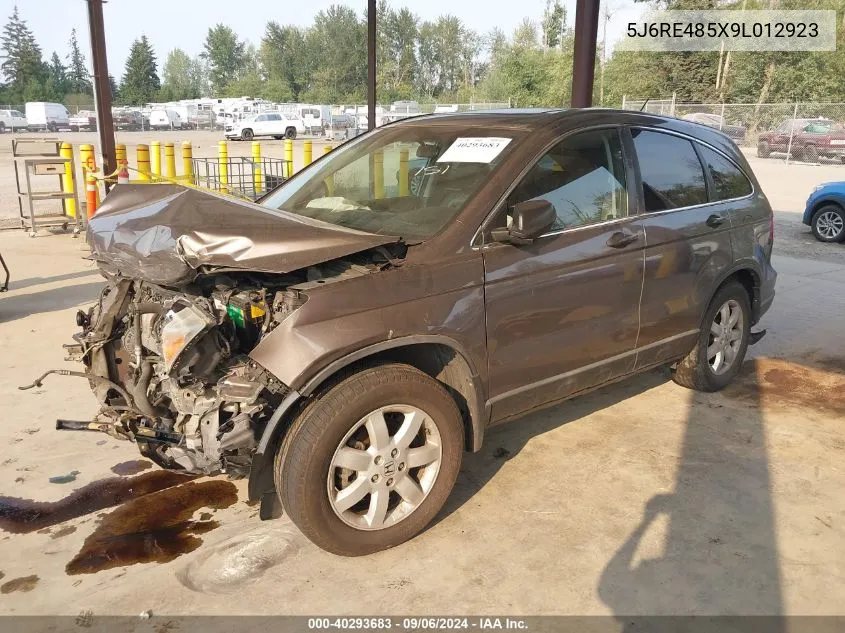 5J6RE485X9L012923 2009 Honda Cr-V Ex