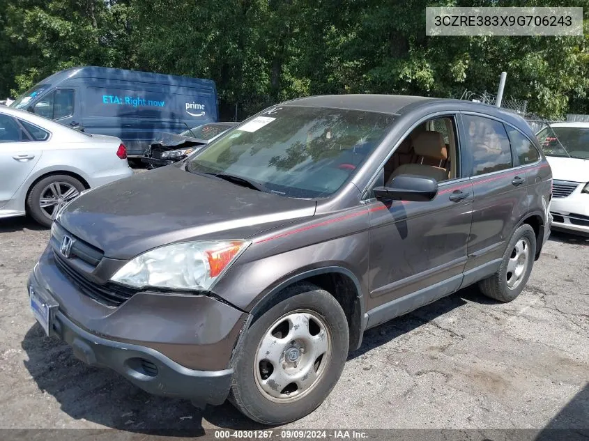 3CZRE383X9G706243 2009 Honda Cr-V Lx