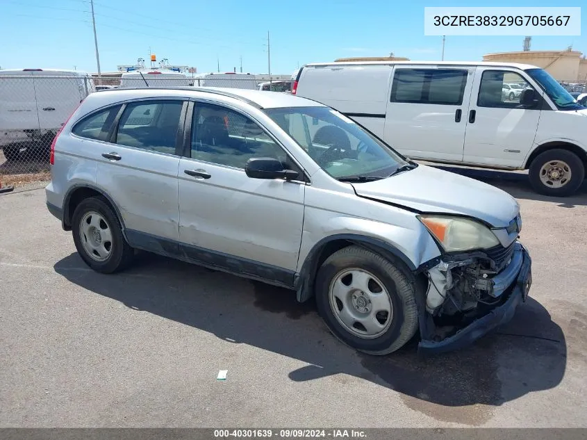 3CZRE38329G705667 2009 Honda Cr-V Lx