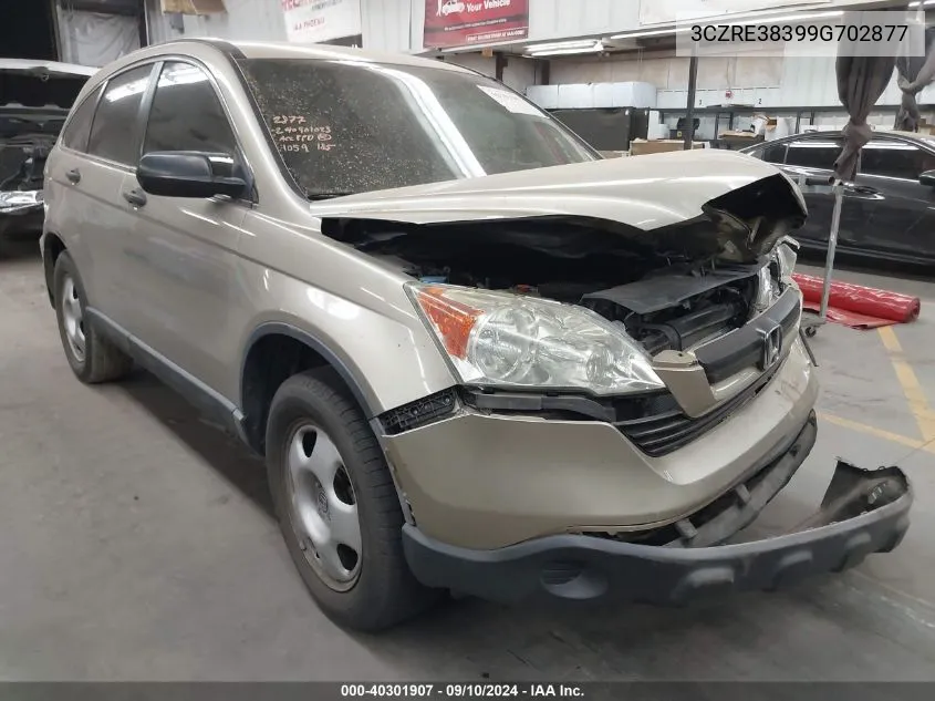 2009 Honda Cr-V Lx VIN: 3CZRE38399G702877 Lot: 40301907