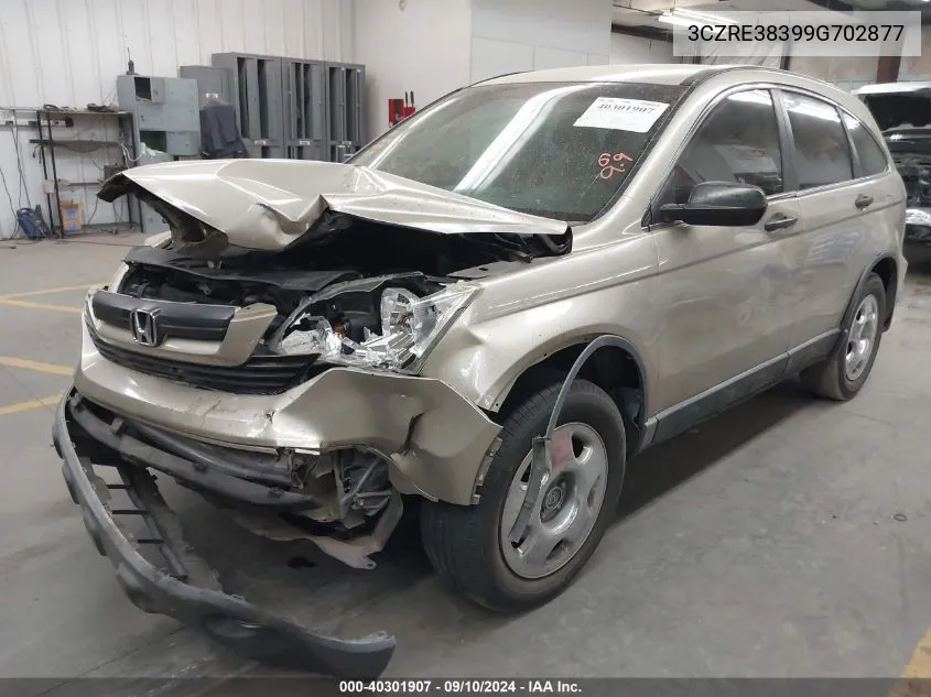 3CZRE38399G702877 2009 Honda Cr-V Lx