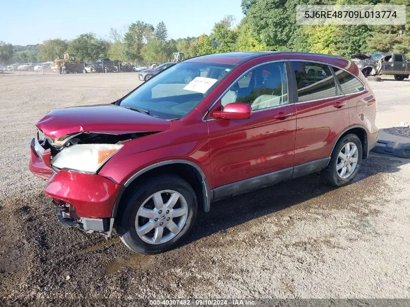 2009 Honda Cr-V Exl VIN: 5J6RE48709L013774 Lot: 40307482