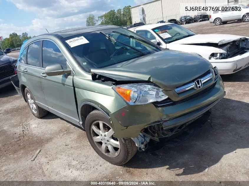 2009 Honda Cr-V Ex-L VIN: 5J6RE48769L027632 Lot: 40310640