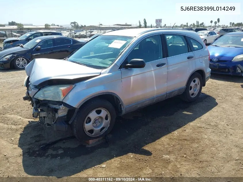 2009 Honda Cr-V Lx VIN: 5J6RE38399L014249 Lot: 40311162