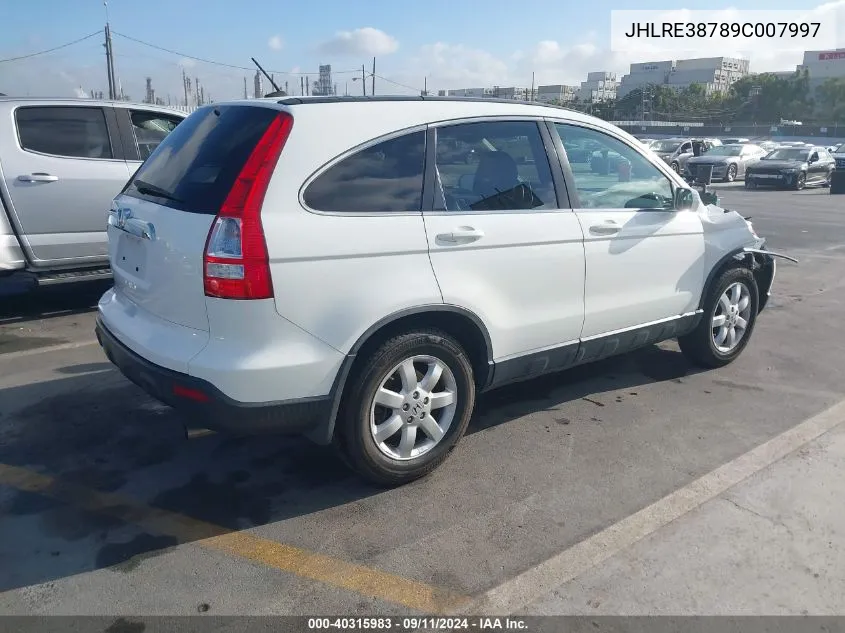 2009 Honda Cr-V Ex-L VIN: JHLRE38789C007997 Lot: 40315983