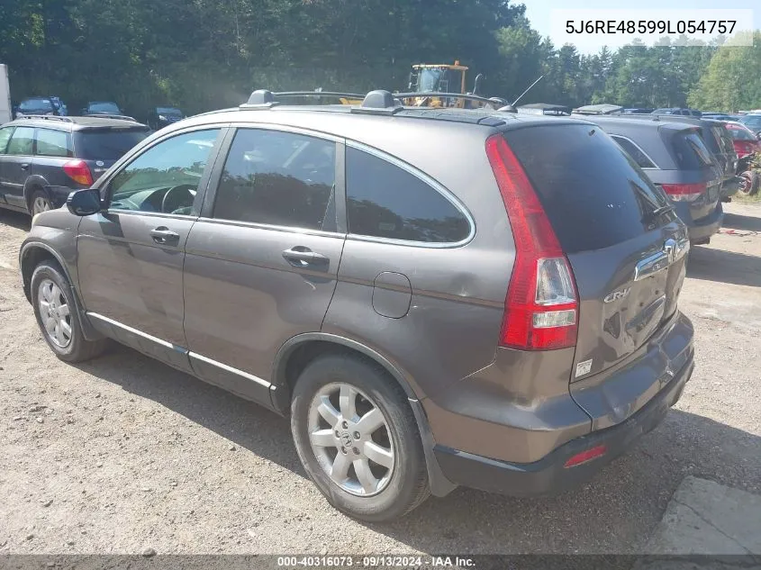 2009 Honda Cr-V Ex VIN: 5J6RE48599L054757 Lot: 40316073