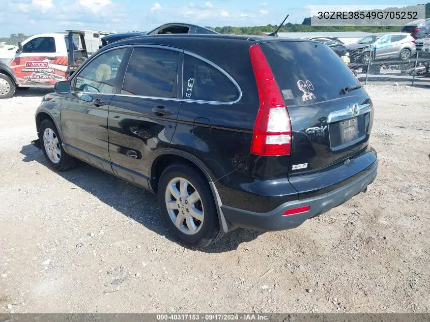 2009 Honda Cr-V Ex VIN: 3CZRE38549G705252 Lot: 40317153