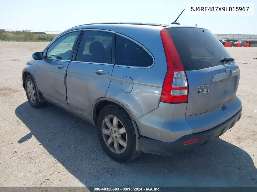 5J6RE487X9L015967 2009 Honda Cr-V Ex-L