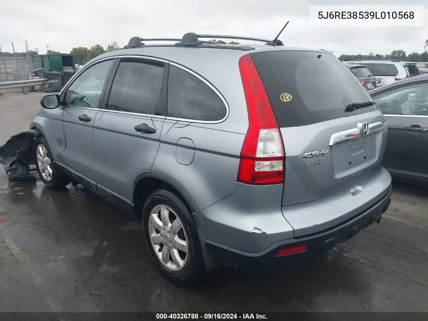 2009 Honda Cr-V Ex VIN: 5J6RE38539L010568 Lot: 40326788