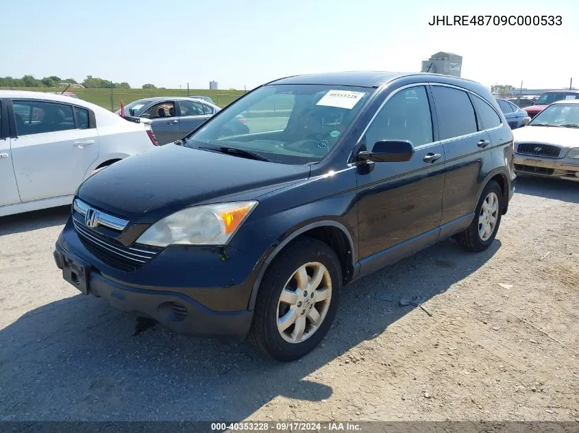 JHLRE48709C000533 2009 Honda Cr-V Ex-L