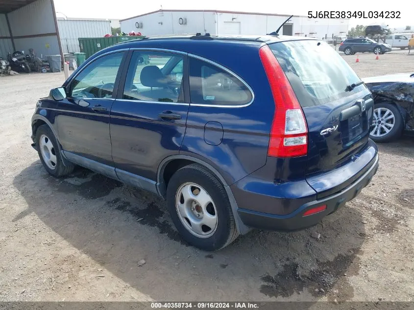 5J6RE38349L034232 2009 Honda Cr-V Lx