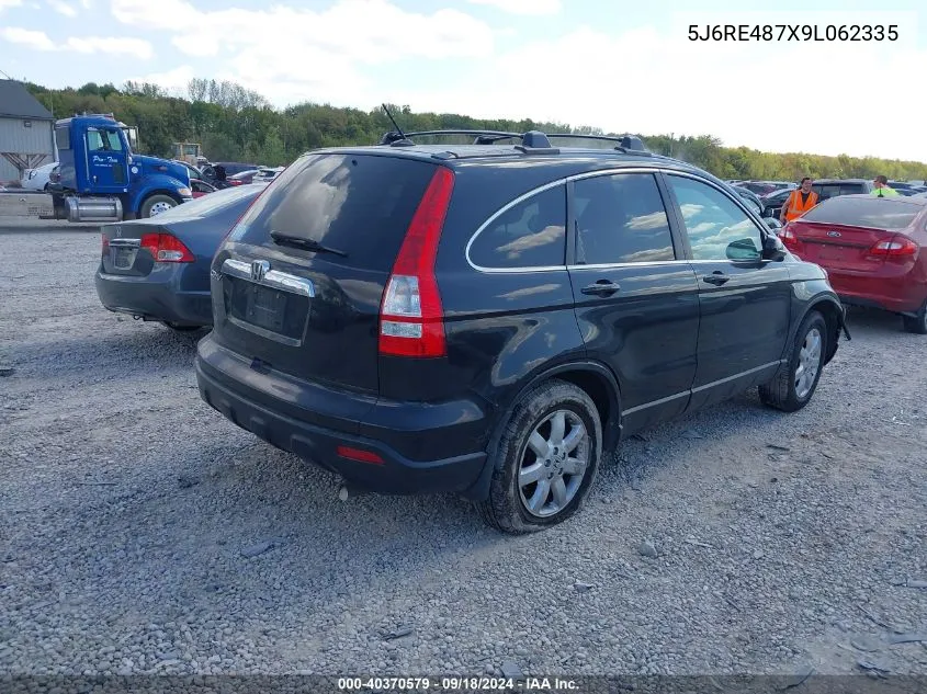 2009 Honda Cr-V Ex-L VIN: 5J6RE487X9L062335 Lot: 40370579