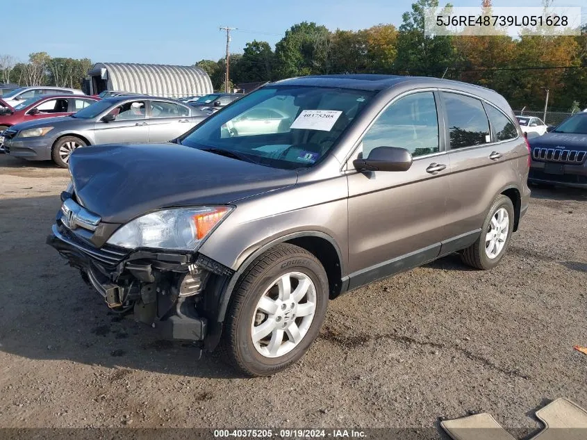 2009 Honda Cr-V Ex-L VIN: 5J6RE48739L051628 Lot: 40375205