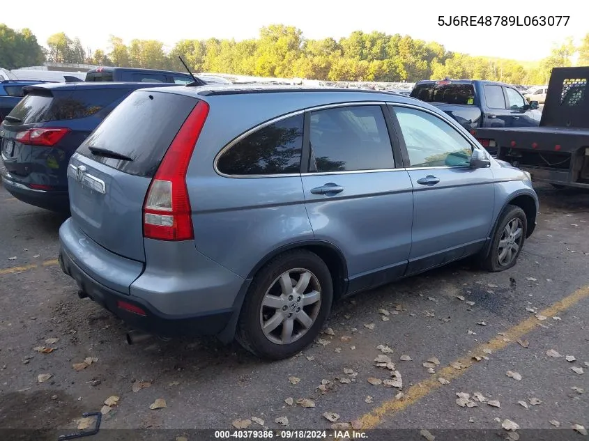 2009 Honda Cr-V Exl VIN: 5J6RE48789L063077 Lot: 40379386