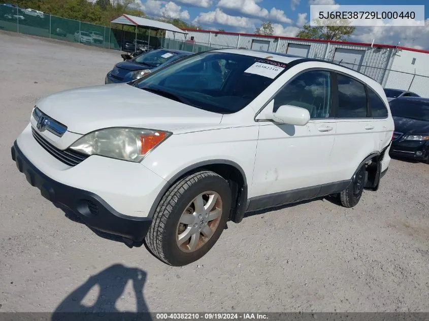 5J6RE38729L000440 2009 Honda Cr-V Ex-L