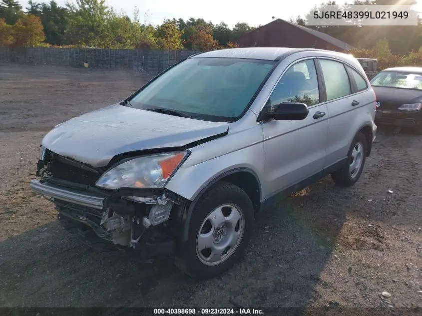 2009 Honda Cr-V Lx VIN: 5J6RE48399L021949 Lot: 40398698