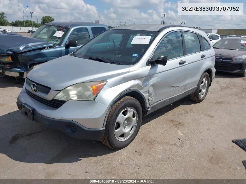 3CZRE38309G707952 2009 Honda Cr-V Lx