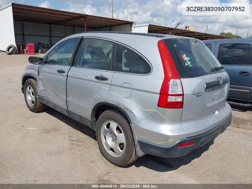 3CZRE38309G707952 2009 Honda Cr-V Lx