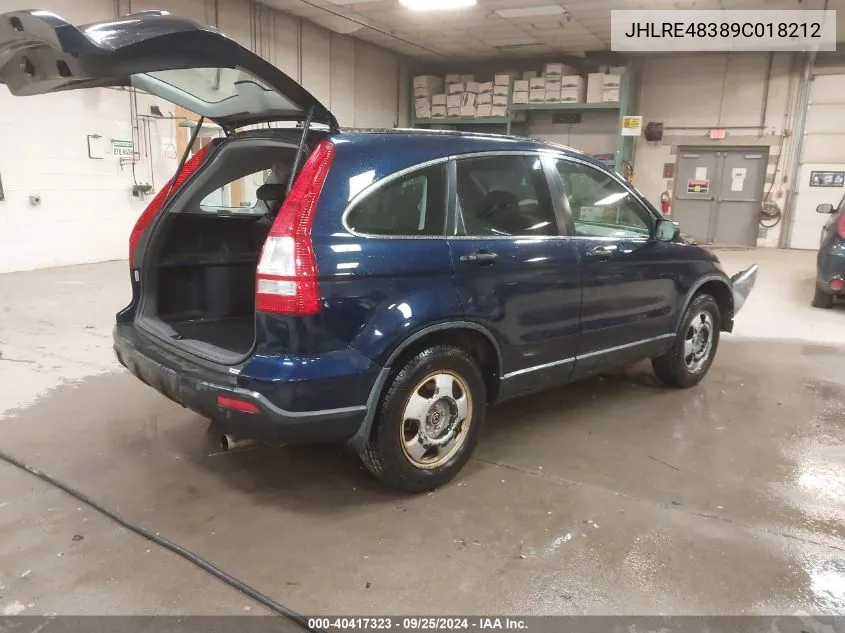 JHLRE48389C018212 2009 Honda Cr-V Lx