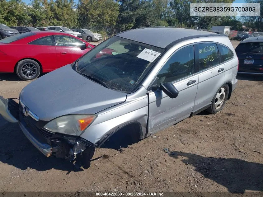 3CZRE38359G700303 2009 Honda Cr-V Lx