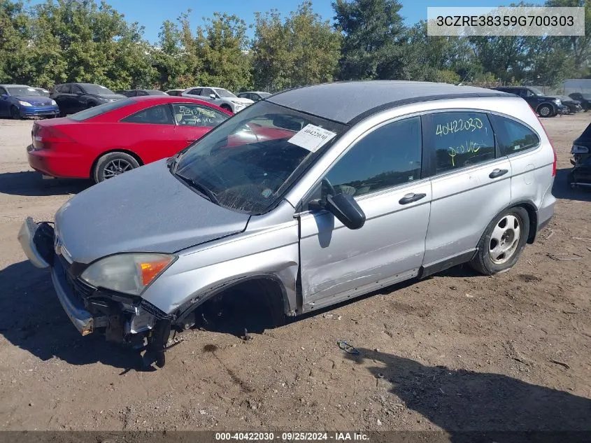 3CZRE38359G700303 2009 Honda Cr-V Lx