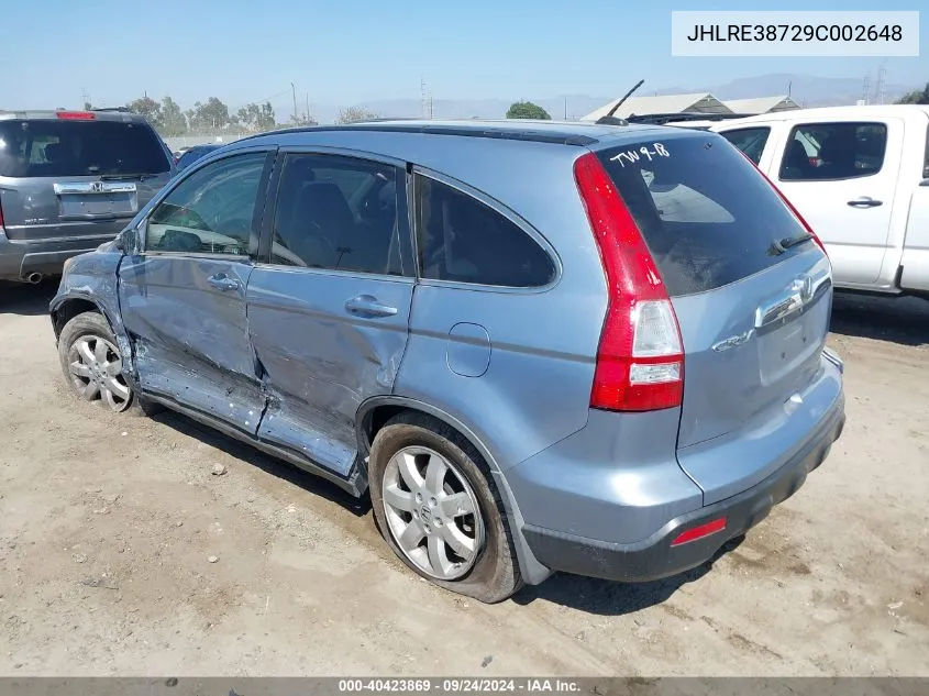 JHLRE38729C002648 2009 Honda Cr-V Exl