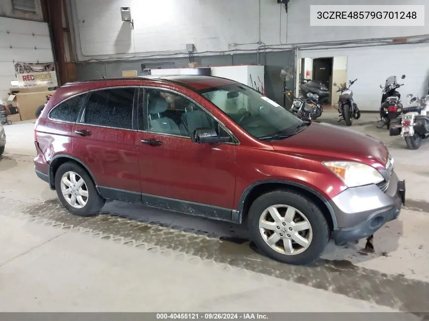 2009 Honda Cr-V Ex VIN: 3CZRE48579G701248 Lot: 40455121