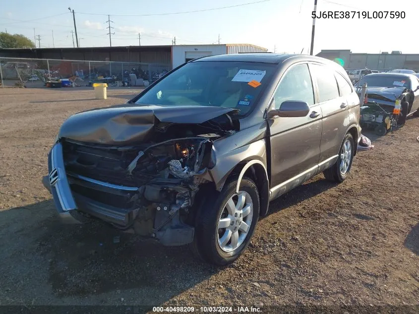 5J6RE38719L007590 2009 Honda Cr-V Ex-L