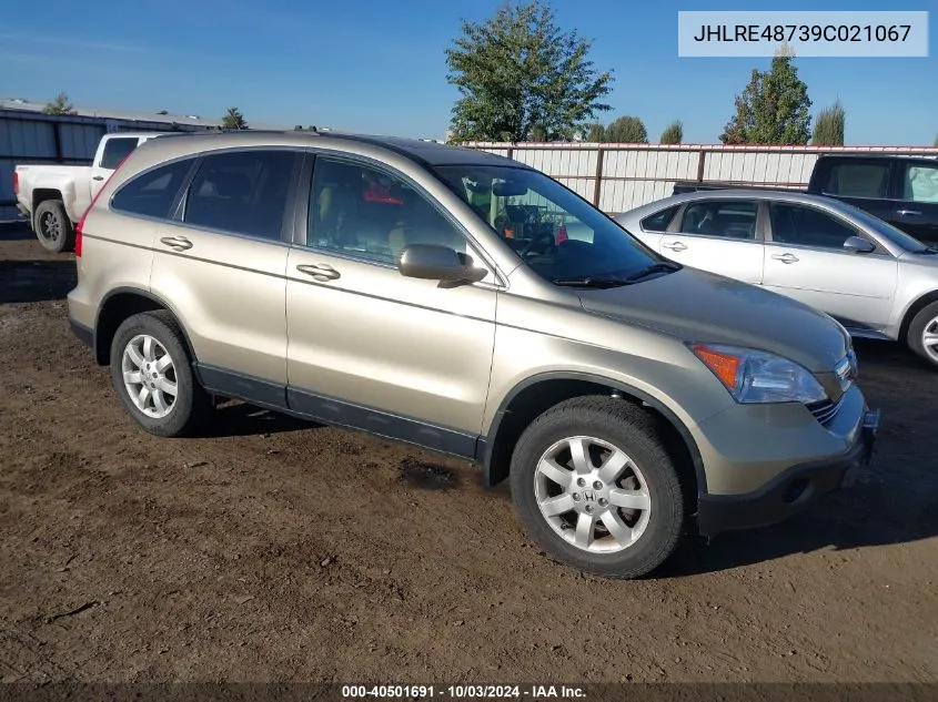 2009 Honda Cr-V Ex-L VIN: JHLRE48739C021067 Lot: 40501691