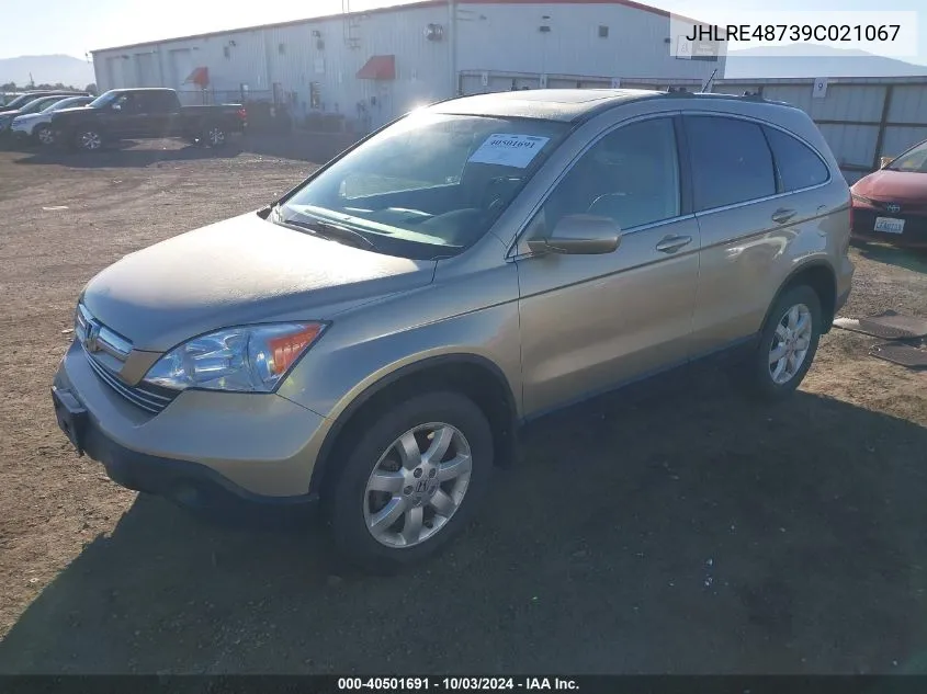 2009 Honda Cr-V Ex-L VIN: JHLRE48739C021067 Lot: 40501691