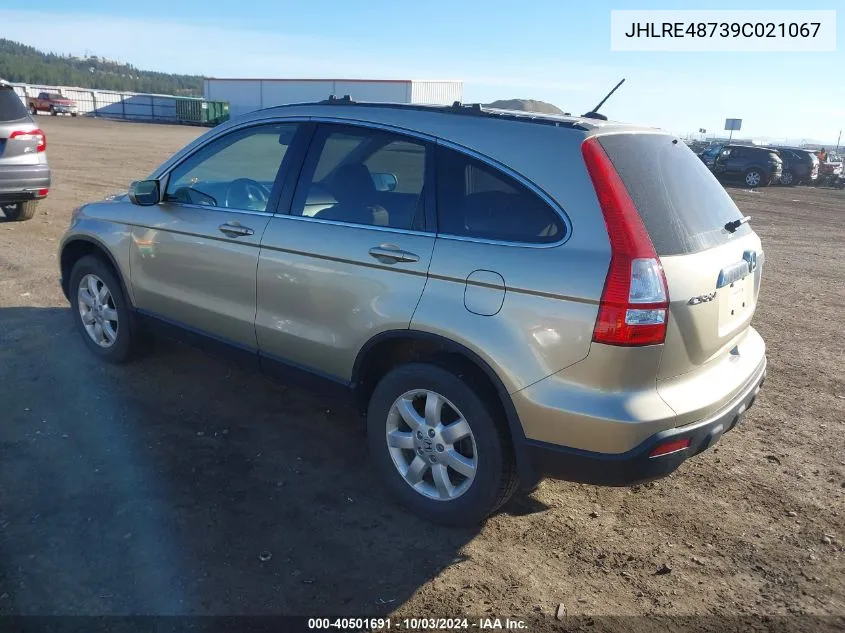 2009 Honda Cr-V Ex-L VIN: JHLRE48739C021067 Lot: 40501691