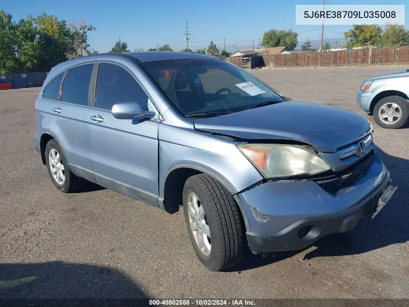 5J6RE38709L035008 2009 Honda Cr-V Ex-L