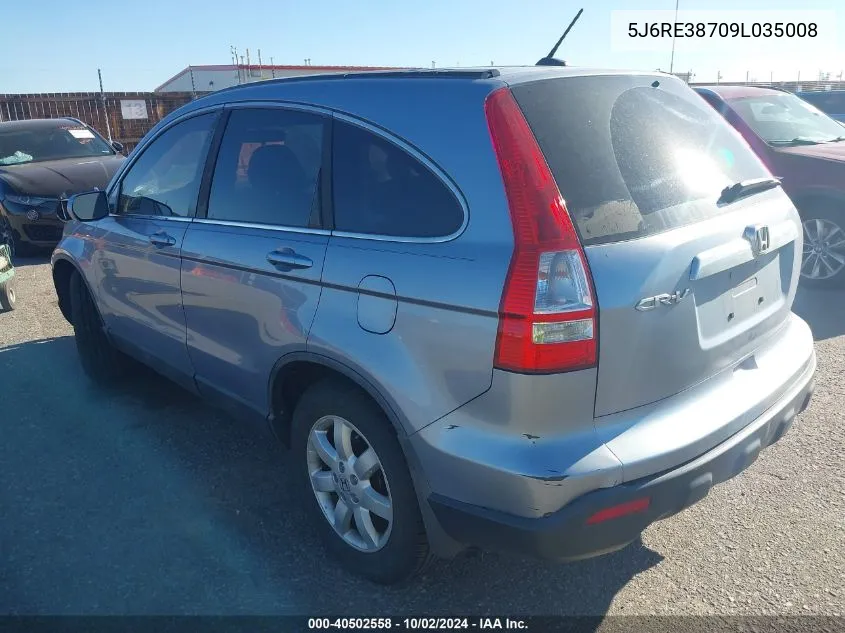 5J6RE38709L035008 2009 Honda Cr-V Ex-L