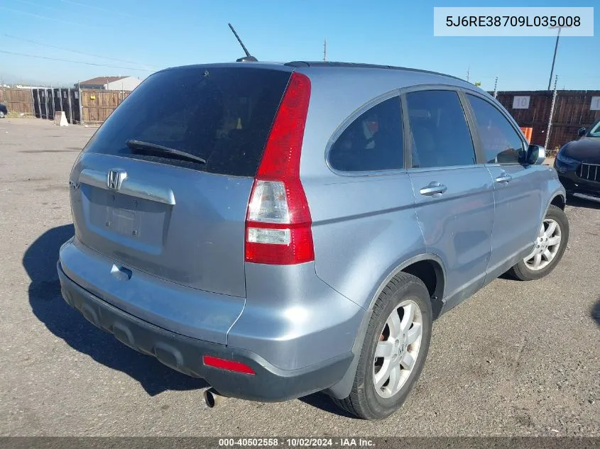 5J6RE38709L035008 2009 Honda Cr-V Ex-L