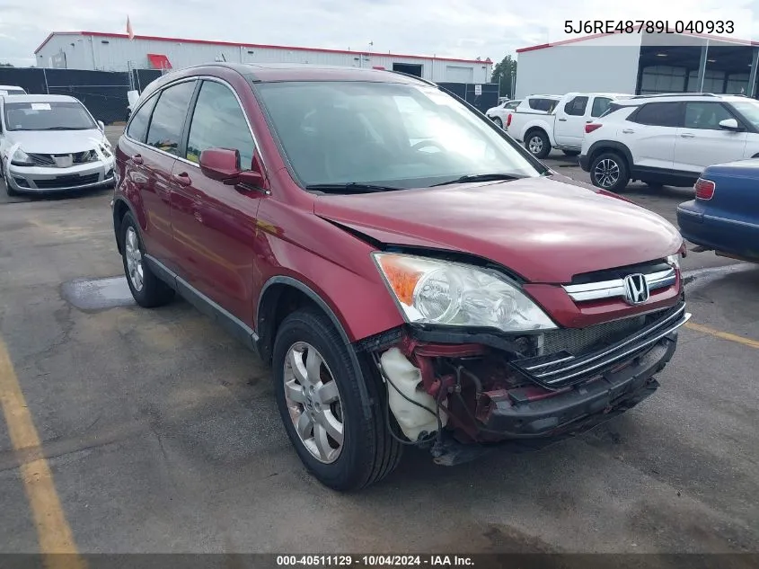 5J6RE48789L040933 2009 Honda Cr-V Ex-L