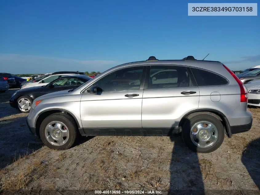 3CZRE38349G703158 2009 Honda Cr-V Lx