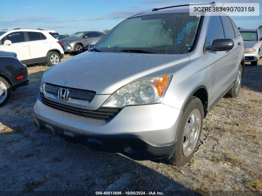 3CZRE38349G703158 2009 Honda Cr-V Lx