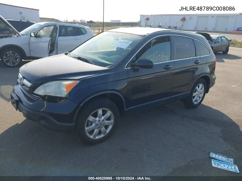 JHLRE48789C008086 2009 Honda Cr-V Ex-L