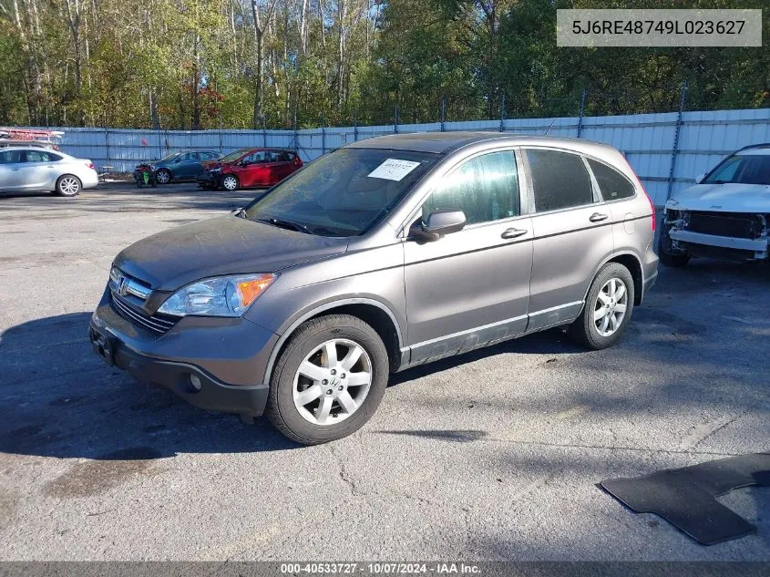 2009 Honda Cr-V Ex-L VIN: 5J6RE48749L023627 Lot: 40533727