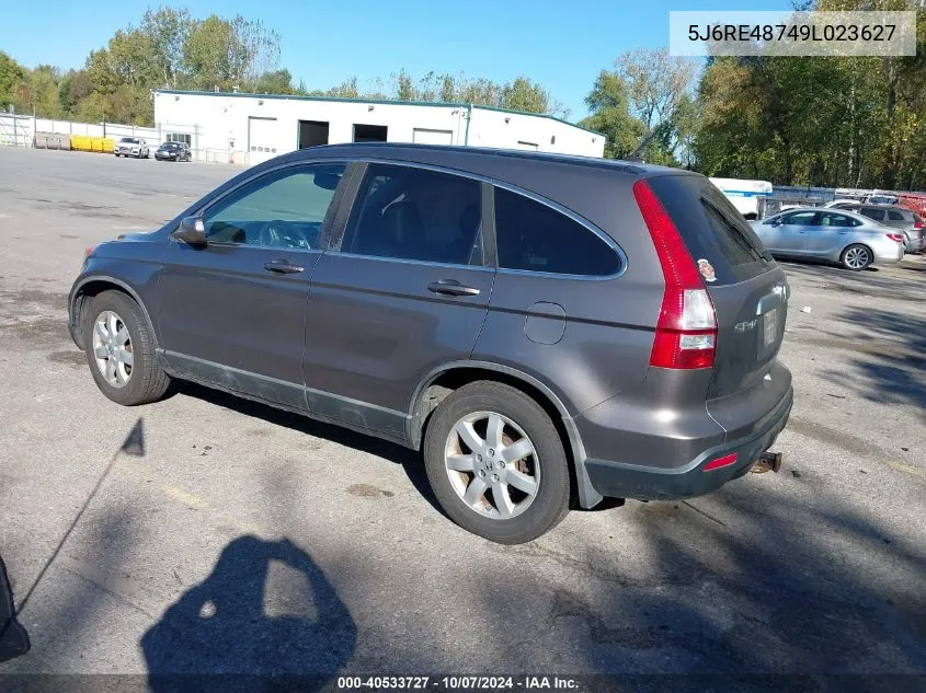 2009 Honda Cr-V Ex-L VIN: 5J6RE48749L023627 Lot: 40533727