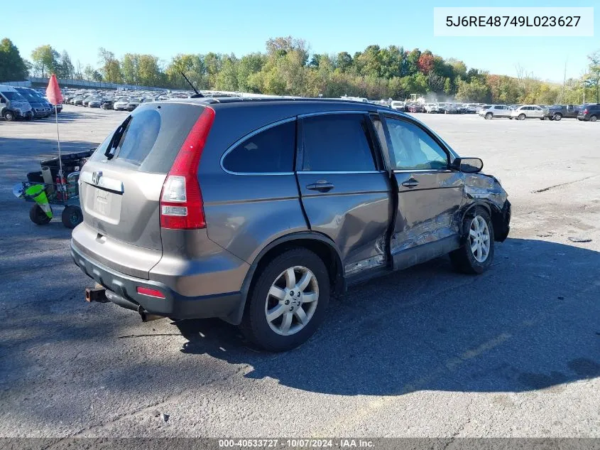 2009 Honda Cr-V Ex-L VIN: 5J6RE48749L023627 Lot: 40533727