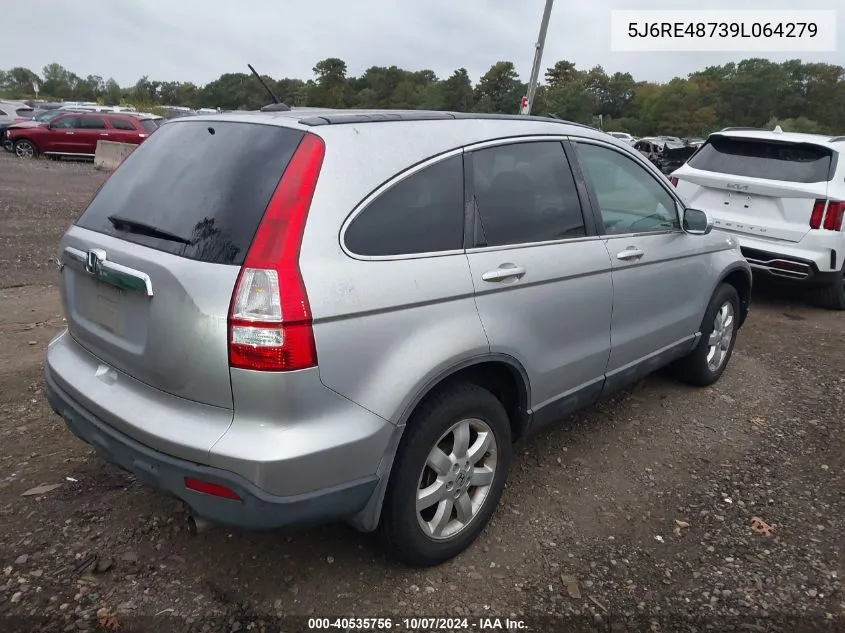 2009 Honda Cr-V Ex-L VIN: 5J6RE48739L064279 Lot: 40535756