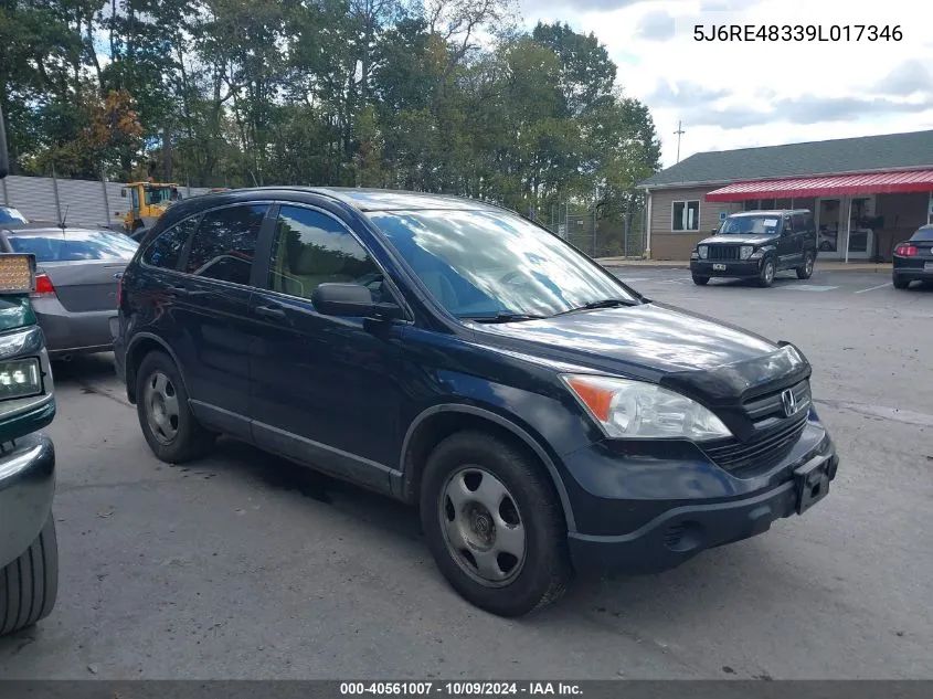 5J6RE48339L017346 2009 Honda Cr-V Lx