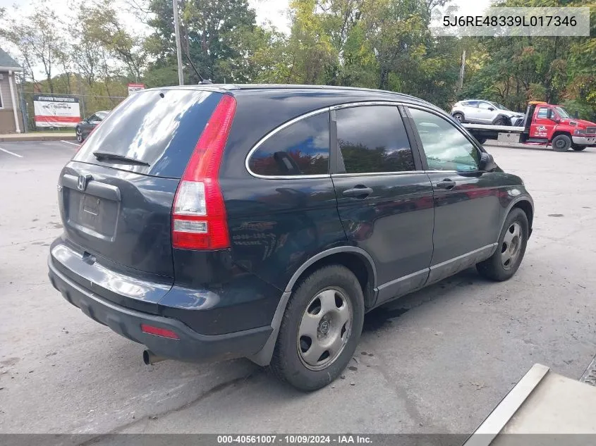 5J6RE48339L017346 2009 Honda Cr-V Lx