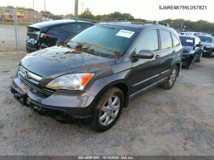 5J6RE48759L057821 2009 Honda Cr-V Ex-L