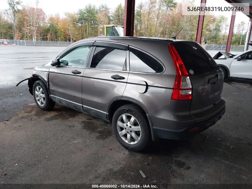 2009 Honda Cr-V Lx VIN: 5J6RE48319L009746 Lot: 40568002