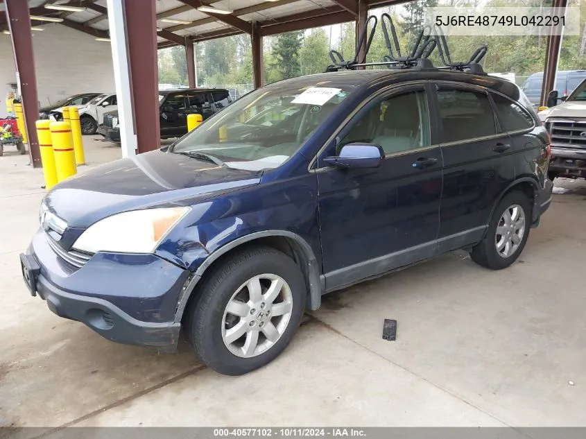 2009 Honda Cr-V Ex-L VIN: 5J6RE48749L042291 Lot: 40577102