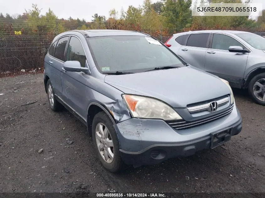 2009 Honda Cr-V Ex-L VIN: 5J6RE48709L065518 Lot: 40595835